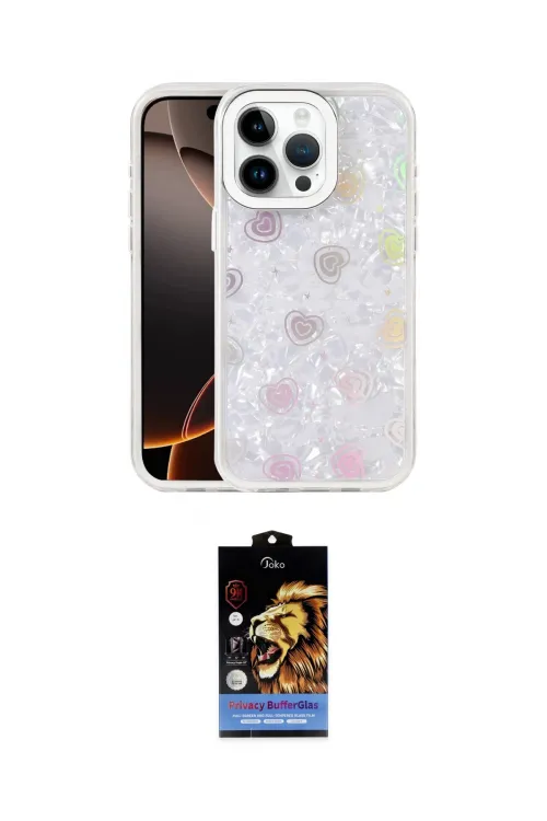 ieg™ iPhone 15 Pro Max Kılıf Odak Prime - Siyah Buffer Hayalet Cam Ekran Koruyucu