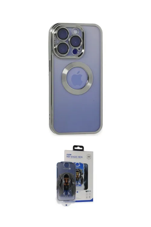 ieg™ iPhone 15 Pro Max Kılıf Pusula Form - Siyah Vanessa Magic Cam