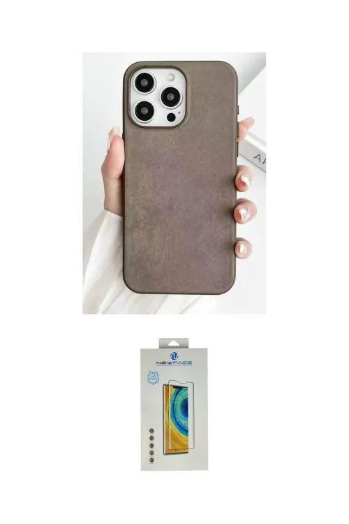 ieg™ iPhone 15 Pro Max Kılıf Pusula Modern - Siyah Polymer Nano Ekran Koruyucu