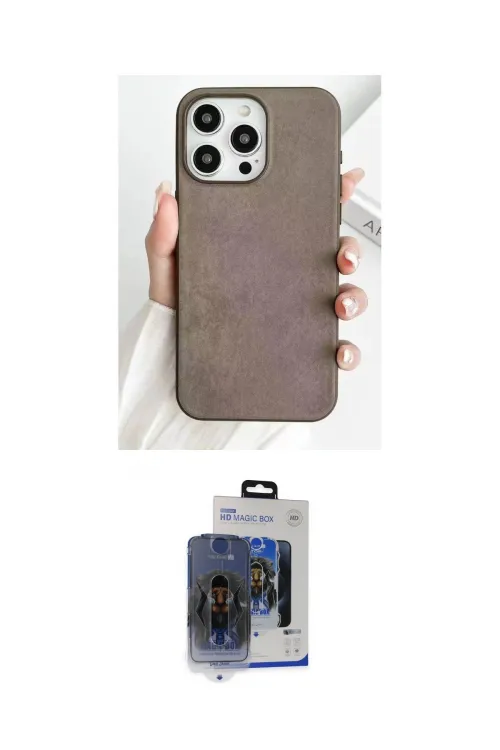 ieg™ iPhone 15 Pro Max Kılıf Pusula Modern - Siyah Vanessa Magic Cam