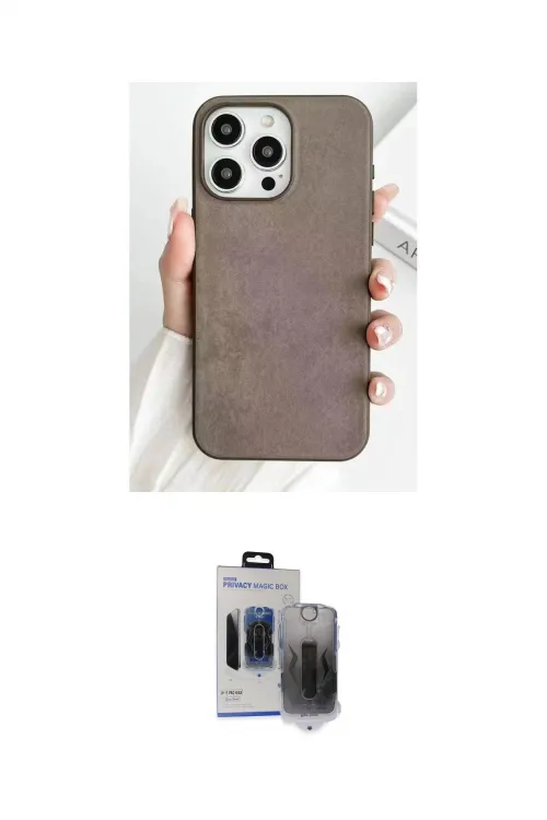 ieg™ iPhone 15 Pro Max Kılıf Pusula Modern - Siyah Vanessa Magic Hayalet Cam