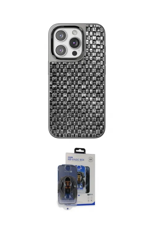 ieg™ iPhone 15 Pro Max Kılıf Siluet Form Serisi - Siyah Vanessa Magic Cam