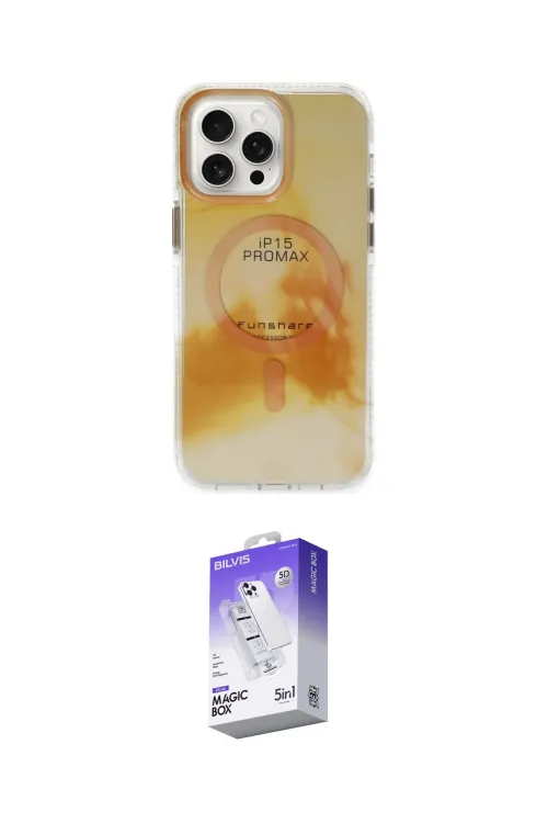 ieg™ iPhone 15 Pro Max Kılıf Ufuk Doku Prime - Siyah Bilvis 5in1 3D Magic Cam Ekran Koruyucu