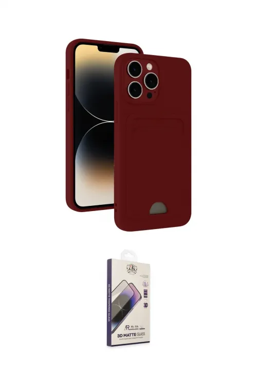 ieg™ iPhone 15 Pro Max Kılıf Vadi Çizgi Prime - Siyah Bilvis 3D Mat Cam Ekran Koruyucu