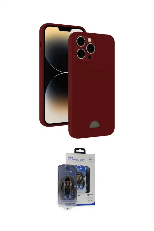ieg™ iPhone 15 Pro Max Kılıf Vadi Çizgi Prime - Siyah Vanessa Magic Cam