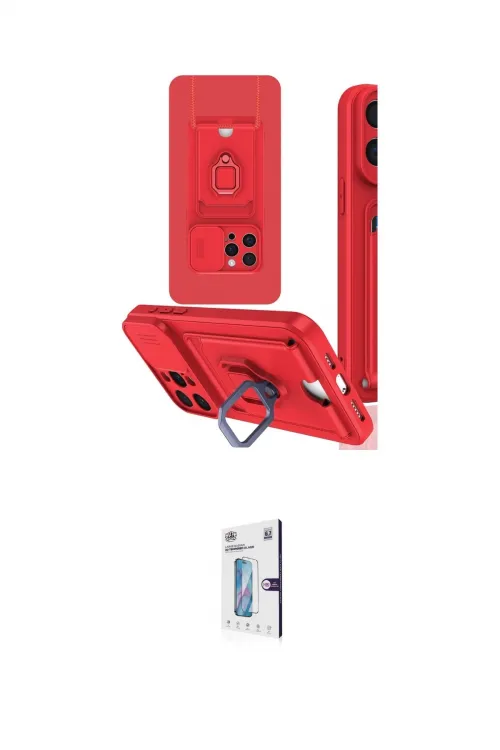ieg™ iPhone 15 Pro Max Kılıf Vadi Form Prime - Siyah Bilvis 0.18mm Plus Cam Ekran Koruyucu