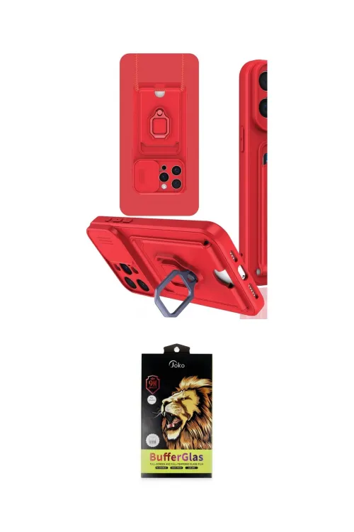 ieg™ iPhone 15 Pro Max Kılıf Vadi Form Prime - Siyah Buffer Cam Ekran Koruyucu