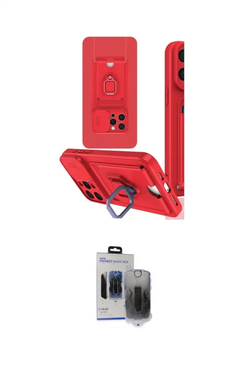 ieg™ iPhone 15 Pro Max Kılıf Vadi Form Prime - Siyah Vanessa Magic Hayalet Cam