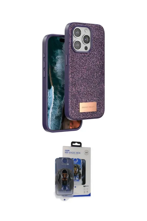 ieg™ iPhone 15 Pro Max Kılıf Vadi Klasik Serisi - Siyah Vanessa Magic Cam