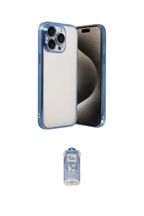 ieg™ iPhone 15 Pro Max Kılıf Vadi Minimal - Siyah Joko Magic 5D Cam
