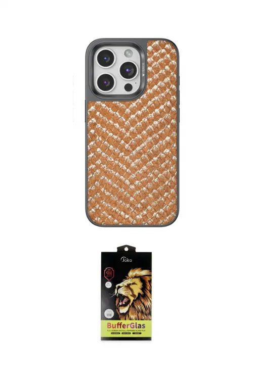 ieg™ iPhone 15 Pro Max Kılıf Vadi Özel Seri - Siyah Buffer Cam Ekran Koruyucu