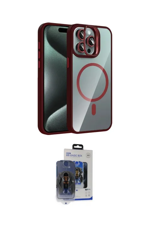 ieg™ iPhone 15 Pro Max Kılıf Yadigar Asil Koleksiyonu - Siyah Vanessa Magic Cam