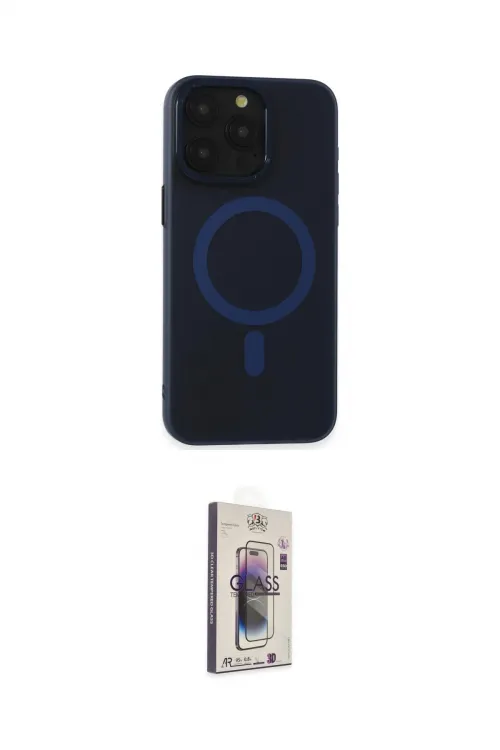 ieg™ iPhone 15 Pro Max Kılıf Yadigar Işık - Siyah Bilvis 3D Cam Ekran Koruyucu