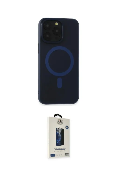 ieg™ iPhone 15 Pro Max Kılıf Yadigar Işık - Siyah Bilvis Hayalet Cam Ekran Koruyucu