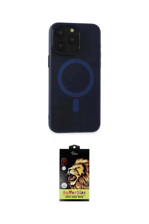ieg™ iPhone 15 Pro Max Kılıf Yadigar Işık - Siyah Buffer Cam Ekran Koruyucu