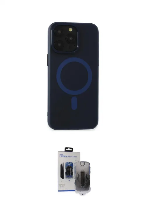 ieg™ iPhone 15 Pro Max Kılıf Yadigar Işık - Siyah Vanessa Magic Hayalet Cam