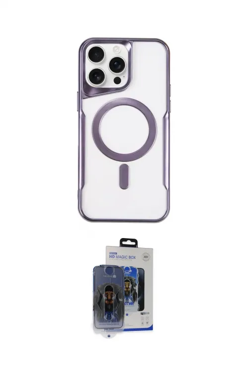 ieg™ iPhone 15 Pro Max Kılıf Yadigar Klasik Özel Seri - Siyah Vanessa Magic Cam