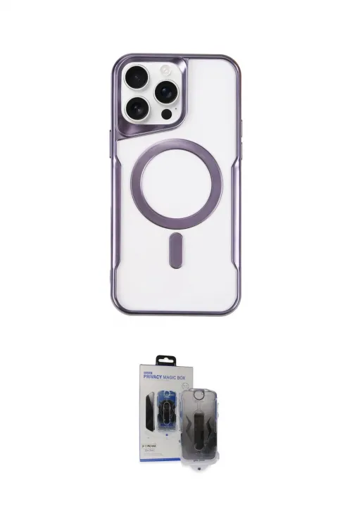 ieg™ iPhone 15 Pro Max Kılıf Yadigar Klasik Özel Seri - Siyah Vanessa Magic Hayalet Cam