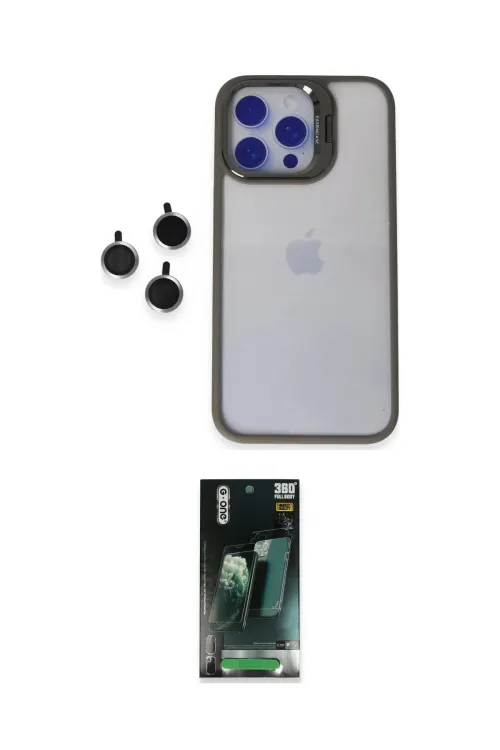 ieg™ iPhone 15 Pro Max Kılıf Yankı Asil Serisi - Şeffaf 360 Full Body Arka Koruyucu