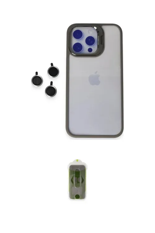 ieg™ iPhone 15 Pro Max Kılıf Yankı Asil Serisi - Siyah Joko Magic 5D Hayalet Cam