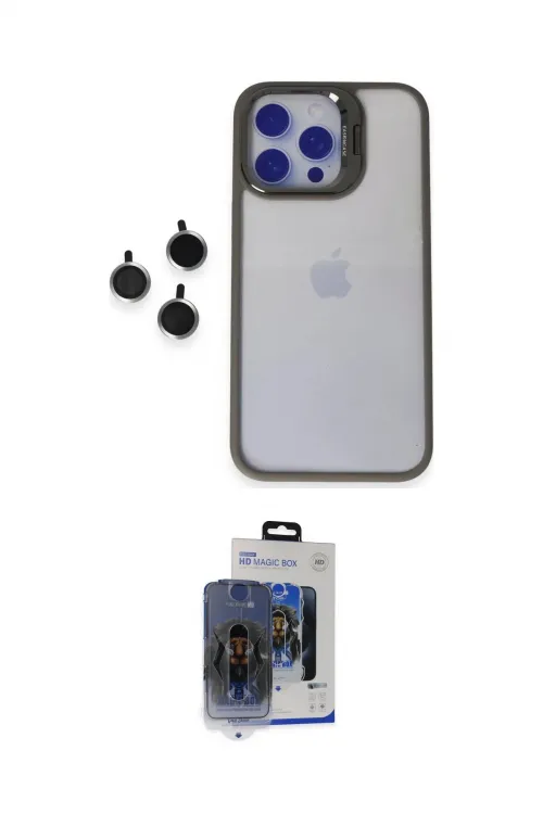 ieg™ iPhone 15 Pro Max Kılıf Yankı Asil Serisi - Siyah Vanessa Magic Cam