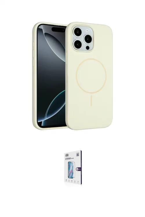 ieg™ iPhone 15 Pro Max Kılıf Yankı Form Serisi - Siyah Bilvis 0.18mm Plus Cam Ekran Koruyucu