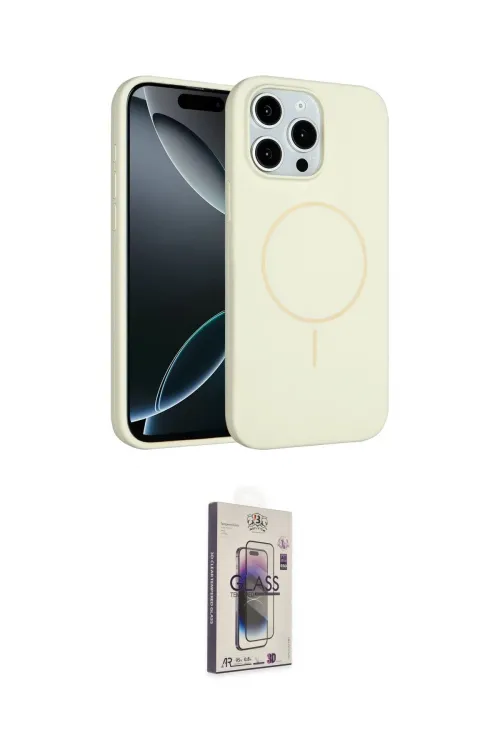 ieg™ iPhone 15 Pro Max Kılıf Yankı Form Serisi - Siyah Bilvis 3D Cam Ekran Koruyucu