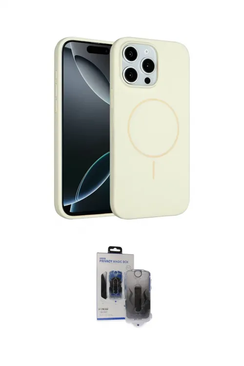 ieg™ iPhone 15 Pro Max Kılıf Yankı Form Serisi - Siyah Vanessa Magic Hayalet Cam