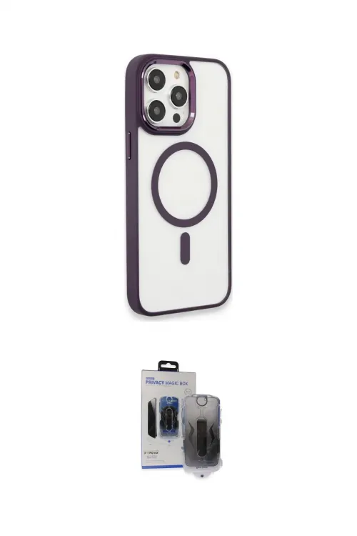ieg™ iPhone 15 Pro Max Kılıf Yankı Işık Özel Seri - Siyah Vanessa Magic Hayalet Cam