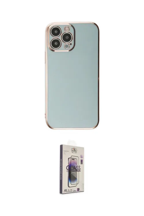 ieg™ iPhone 15 Pro Max Kılıf Yankı Serisi - Siyah Bilvis 3D Cam Ekran Koruyucu