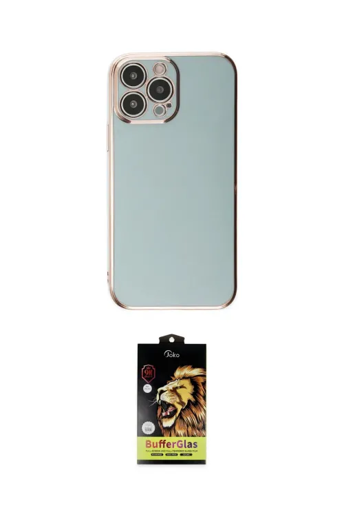 ieg™ iPhone 15 Pro Max Kılıf Yankı Serisi - Siyah Buffer Cam Ekran Koruyucu