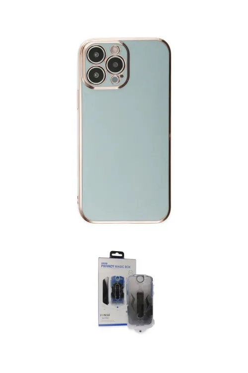 ieg™ iPhone 15 Pro Max Kılıf Yankı Serisi - Siyah Vanessa Magic Hayalet Cam