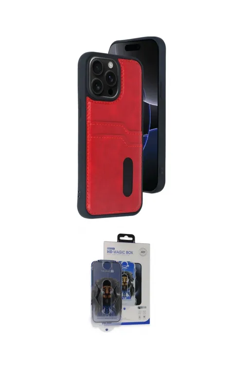 ieg™ iPhone 15 Pro Max Kılıf Yörünge Işık Serisi - Siyah Vanessa Magic Cam