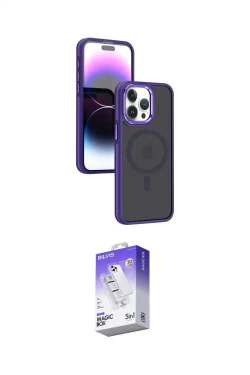 ieg™ iPhone 15 Pro Max Kılıf Yörünge Klasik - Siyah Bilvis 5in1 3D Magic Cam Ekran Koruyucu