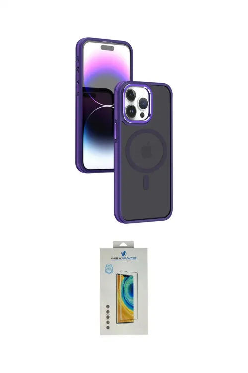 ieg™ iPhone 15 Pro Max Kılıf Yörünge Klasik - Siyah Polymer Nano Ekran Koruyucu