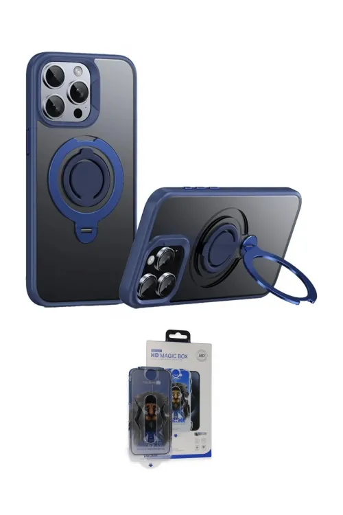 ieg™ iPhone 15 Pro Max Kılıf Zirve Çizgi Prime - Siyah Vanessa Magic Cam