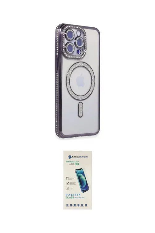 ieg™ iPhone 15 Pro Max Kılıf Zirve Doku Prime - Şeffaf Pasifik Cam Ekran Koruyucu