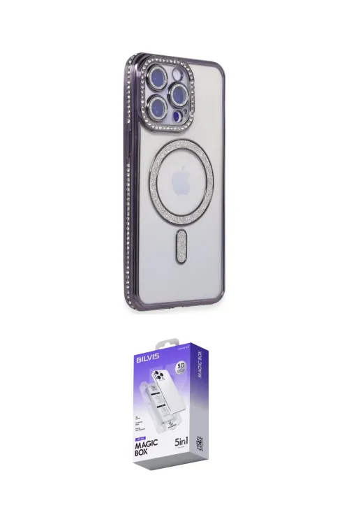 ieg™ iPhone 15 Pro Max Kılıf Zirve Doku Prime - Siyah Bilvis 5in1 3D Magic Cam Ekran Koruyucu