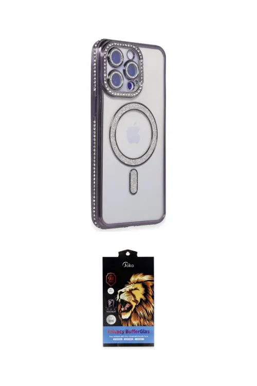 ieg™ iPhone 15 Pro Max Kılıf Zirve Doku Prime - Siyah Buffer Hayalet Cam Ekran Koruyucu