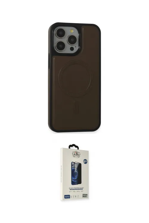 ieg™ iPhone 15 Pro Max Kılıf Zirve Işık Serisi - Siyah Bilvis Hayalet Cam Ekran Koruyucu