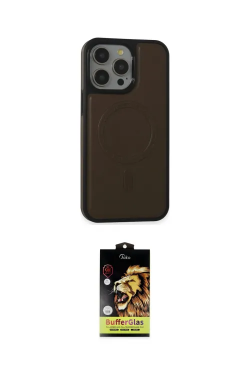 ieg™ iPhone 15 Pro Max Kılıf Zirve Işık Serisi - Siyah Buffer Cam Ekran Koruyucu