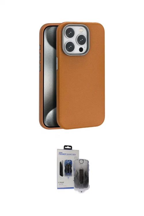 ieg™ iPhone 15 Pro Max Kılıf Zirve Modern Prime - Siyah Vanessa Magic Hayalet Cam