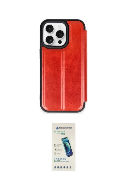 ieg™ iPhone 15 Pro Max Kılıf Zirve Yansıma Serisi - Şeffaf Pasifik Cam Ekran Koruyucu