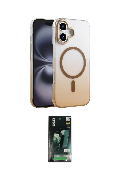 ieg™ iPhone 16 Kılıf Ahenk Doku Özel Seri - Siyah 360 Mat Full Body Arka Koruyucu