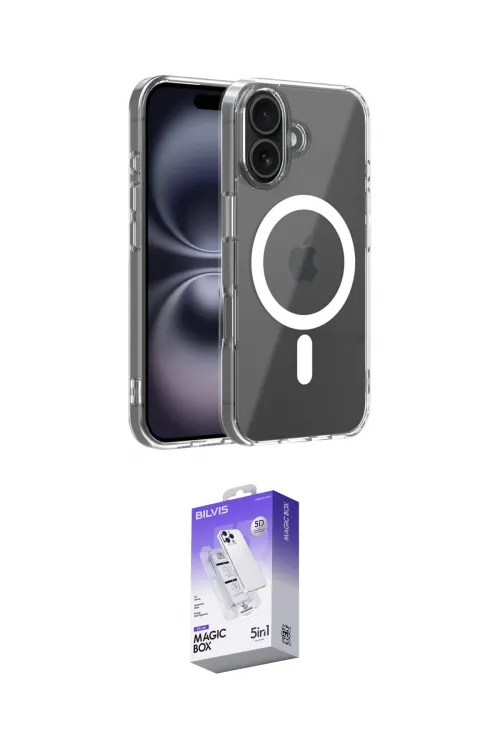ieg™ iPhone 16 Kılıf Ahenk Minimal Serisi - Siyah Bilvis 5in1 3D Magic Cam Ekran Koruyucu