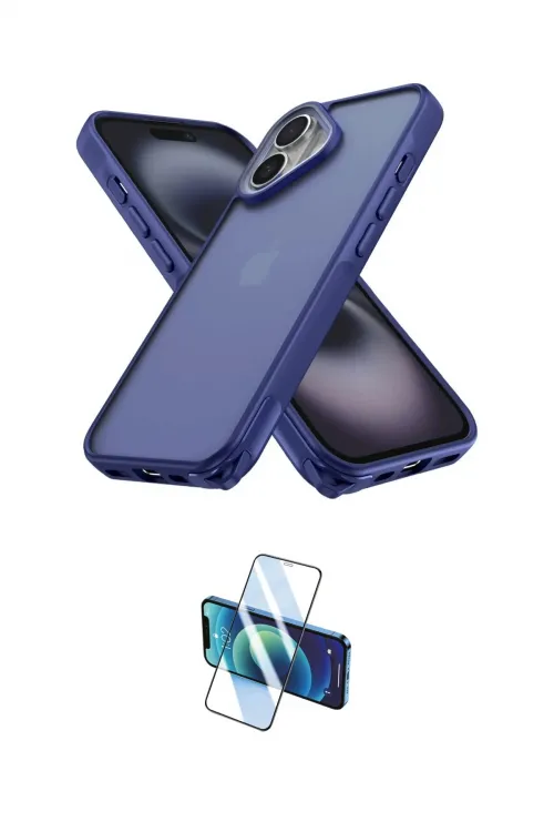 ieg™ iPhone 16 Kılıf Atlas Form - Siyah 3D Antistatik Seramik Nano Ekran Koruyucu