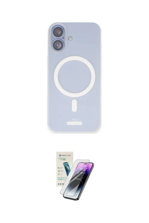 ieg™ iPhone 16 Kılıf Çekirdek Klasik - Şeffaf Pasifik Cam Ekran Koruyucu