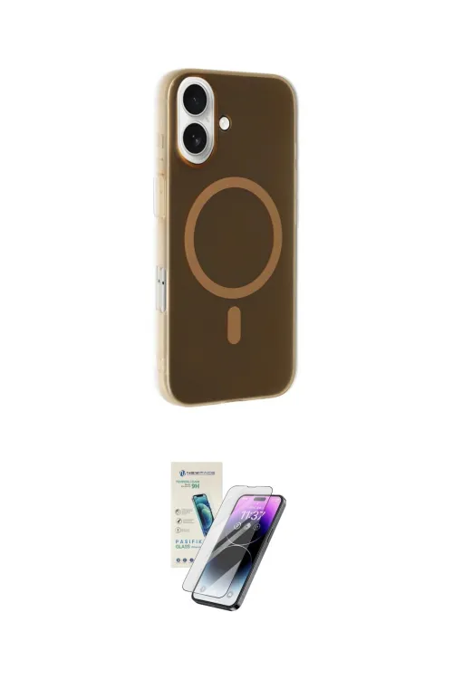 ieg™ iPhone 16 Kılıf Çekirdek Modern Prime - Şeffaf Pasifik Cam Ekran Koruyucu