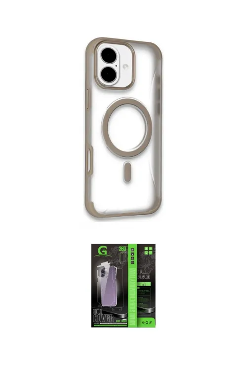 ieg™ iPhone 16 Kılıf Eksen Klasik Koleksiyonu - Şeffaf 360 Full Body Arka Koruyucu