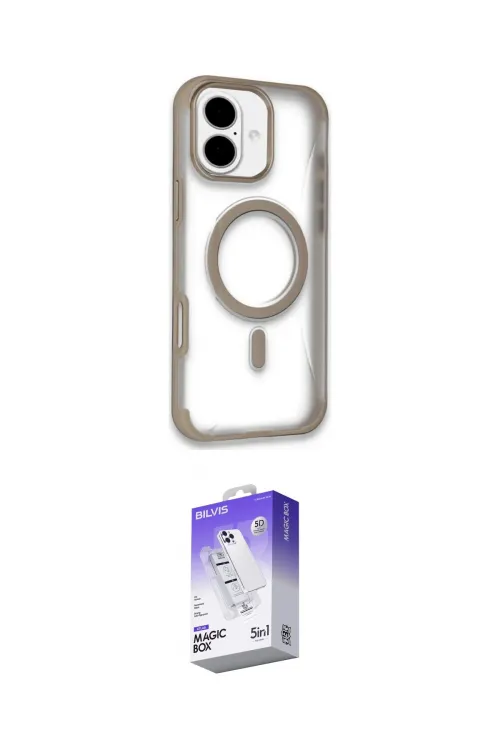 ieg™ iPhone 16 Kılıf Eksen Klasik Koleksiyonu - Siyah Bilvis 5in1 3D Magic Cam Ekran Koruyucu